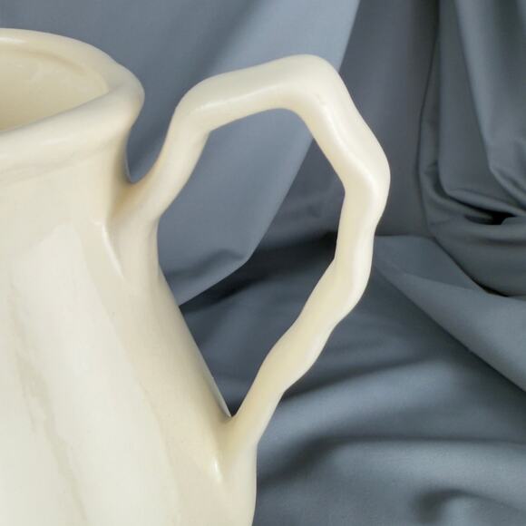 Vintage Yellow Rose Floral Cream Pitcher Jug Ceramic Ironstone Style - Picture 4 of 8